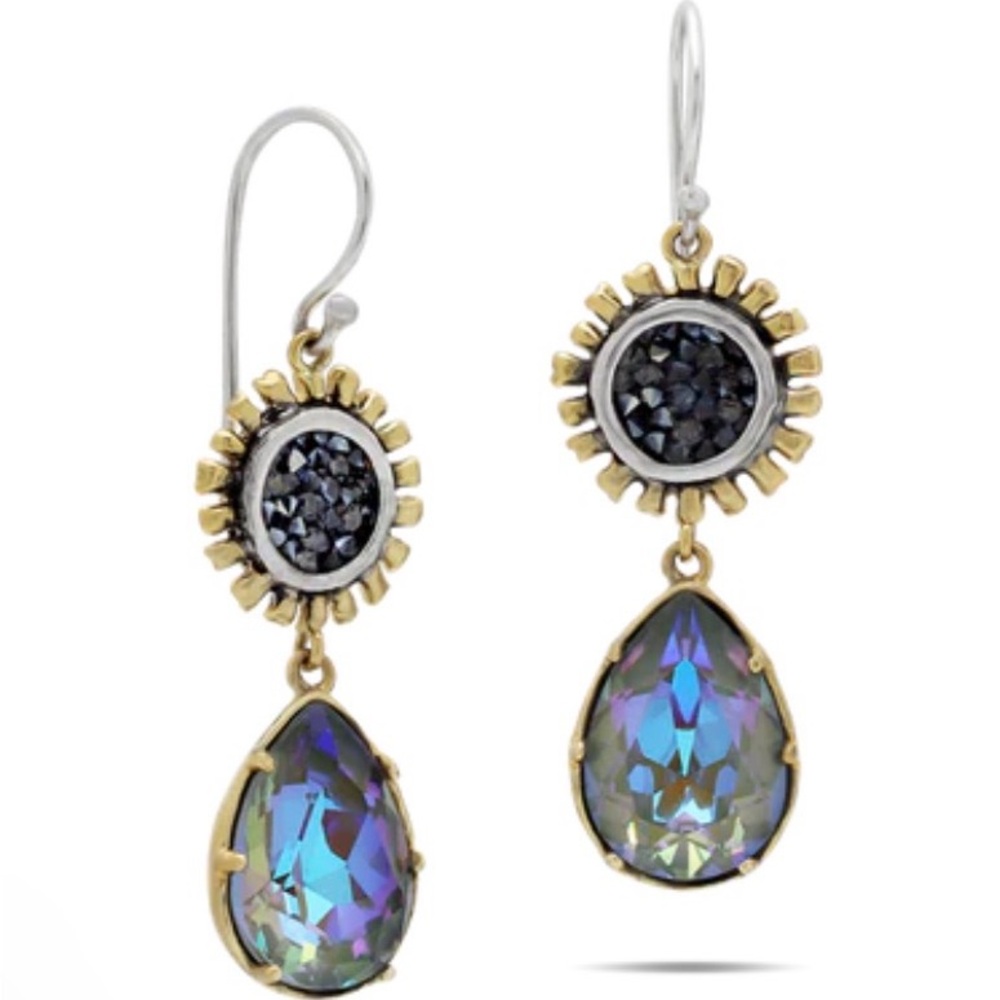 Waxing Poetic Kristal Be the Light Teardrop Earrings - Glisten - Picture 3 of 4
